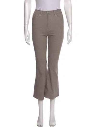 Pre-owned L'agence Plaid Print Wide Leg Pants In Multicolor