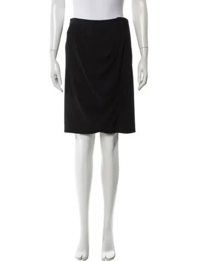 Pre-owned L'agence Pleated Accents Knee-length Skirt In Blue