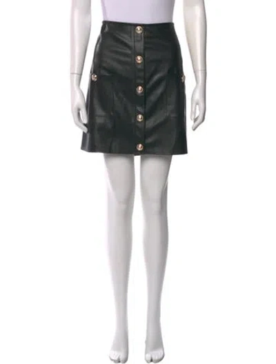 Pre-owned L'agence Pleated Accents Mini Skirt In Black