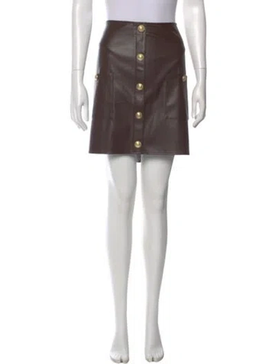 Pre-owned L'agence Pleated Accents Mini Skirt In Black