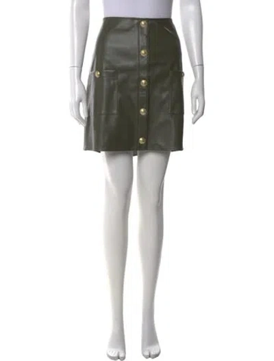 Pre-owned L'agence Pleated Accents Mini Skirt In Black