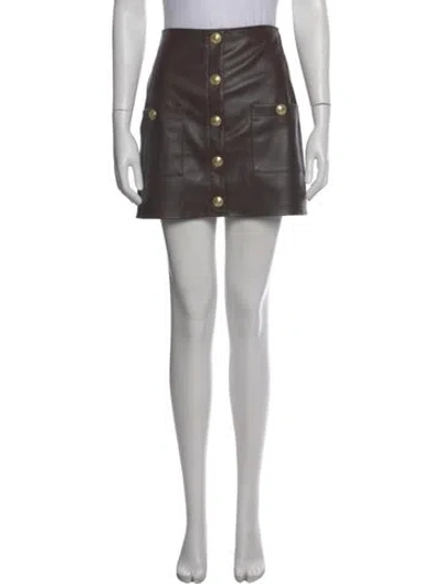 Pre-owned L'agence Pleated Accents Mini Skirt In Black
