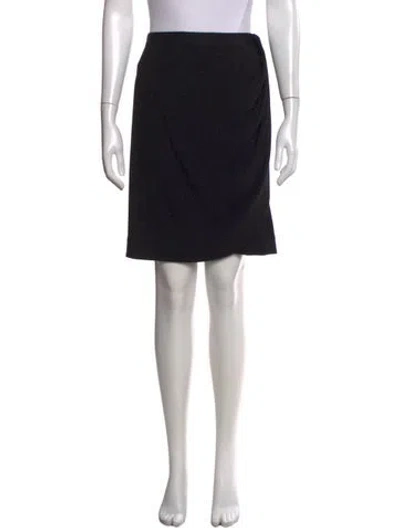 Pre-owned L'agence Pleated Accents Mini Skirt In Black
