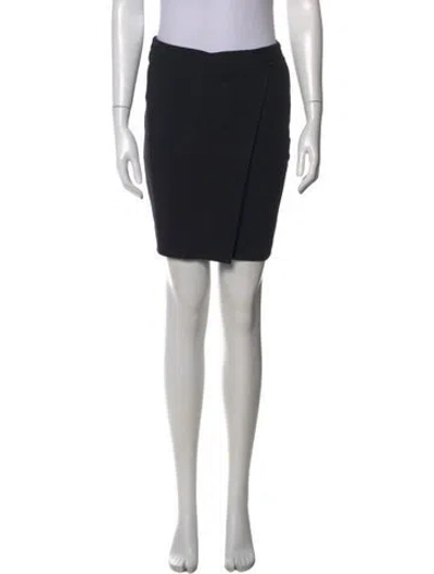 Pre-owned L'agence Pleated Accents Mini Skirt In Black