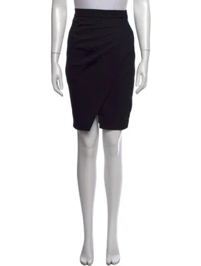 Pre-owned L'agence Pleated Accents Mini Skirt In Black