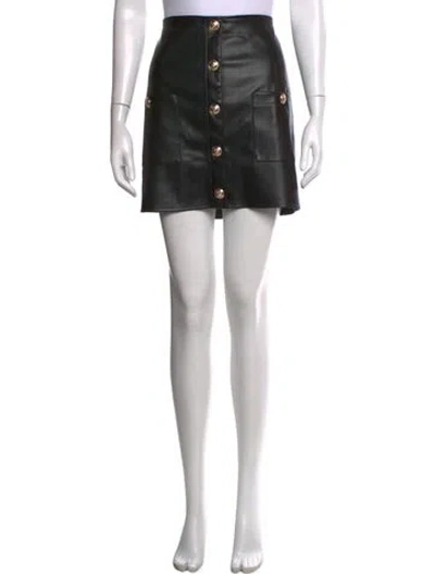 Pre-owned L'agence Pleated Accents Mini Skirt In Black