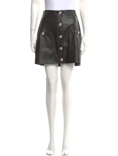 Pre-owned L'agence Pleated Accents Mini Skirt W/ Tags In Black
