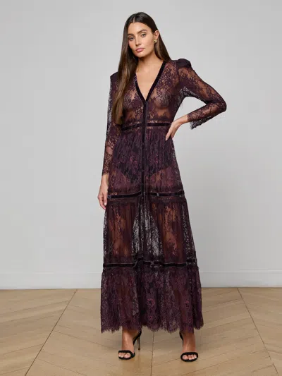 L'agence Poe Lace Maxi Dress