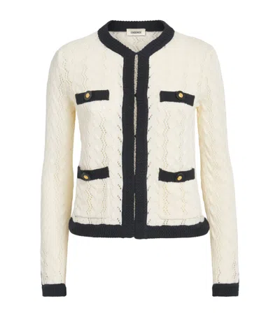 L'agence Pointelle Zephyra Cardigan In Multi