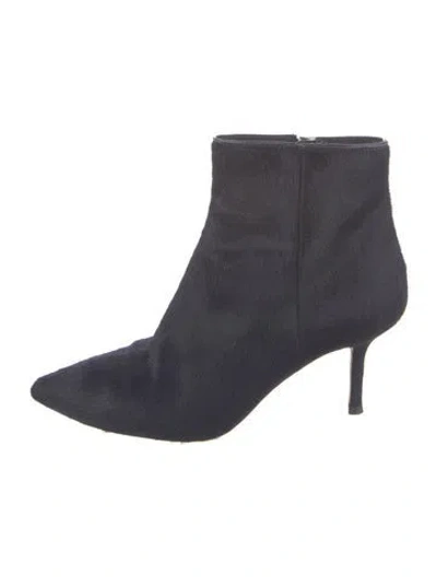 Pre-owned L'agence Ponyhair Boots In Blue