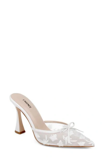 L'agence Prasad Pointed Toe Mule In White