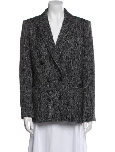 Pre-owned L'agence Printed Blazer In Gray