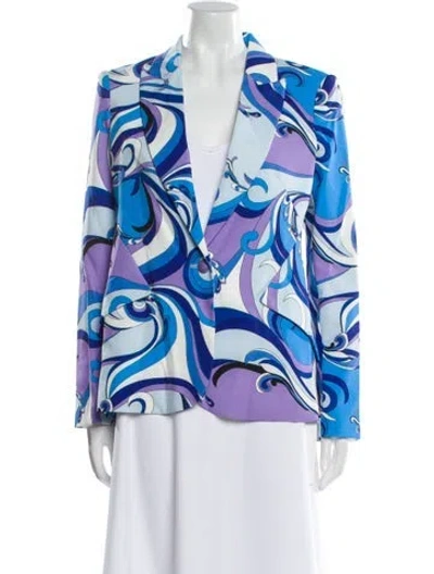 Pre-owned L'agence Printed Blazer In Multi