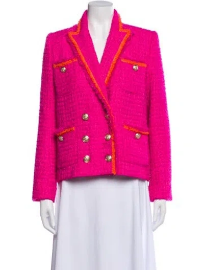 Pre-owned L'agence Printed Blazer In Pink