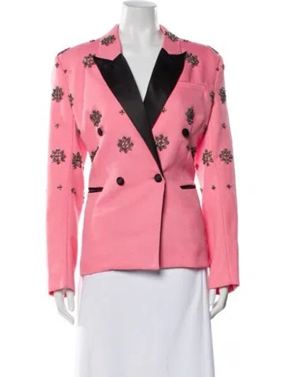 Pre-owned L'agence Printed Blazer In Pink