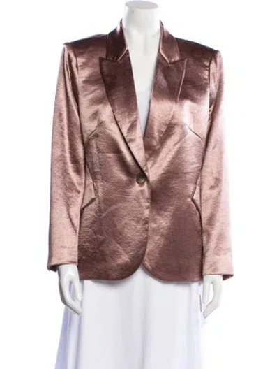 Pre-owned L'agence Printed Blazer W/ Tags In Gold