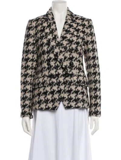 Pre-owned L'agence Printed Blazer W/ Tags In Neutral