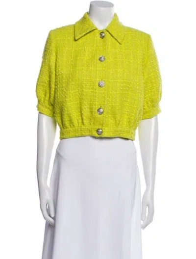 Pre-owned L'agence Printed Bolero In Green