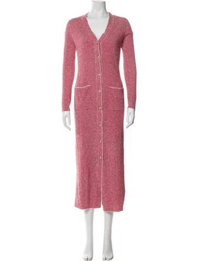 Pre-owned L'agence Printed Coat In Red