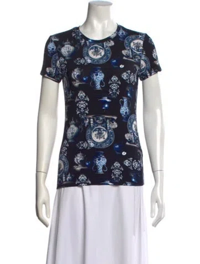 Pre-owned L'agence Printed Crew Neck T-shirt W/ Tags