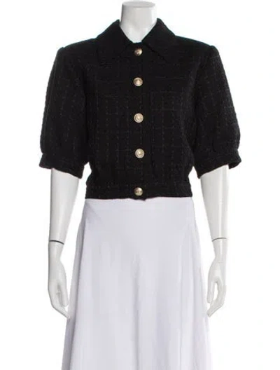 Pre-owned L'agence Printed Evening Jacket In Black