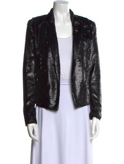 Pre-owned L'agence Printed Evening Jacket In Black