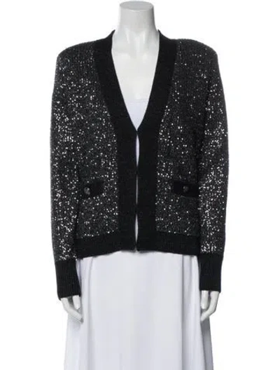 Pre-owned L'agence Printed Evening Jacket In Black