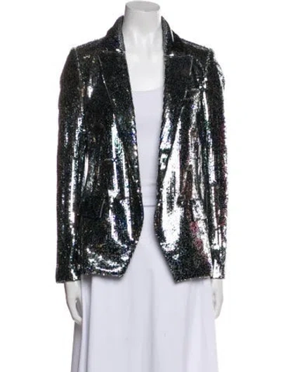 Pre-owned L'agence Printed Evening Jacket In Black