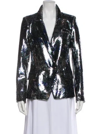 Pre-owned L'agence Printed Evening Jacket In Black