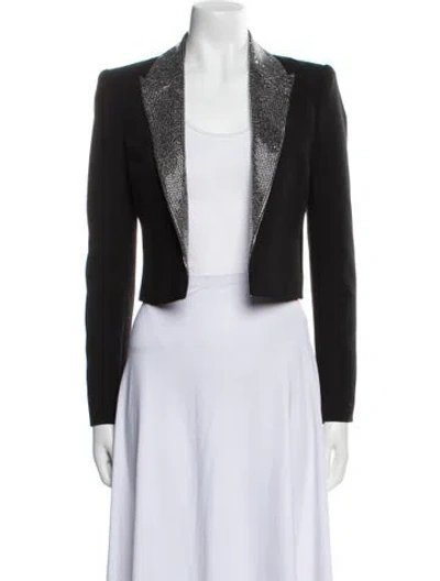 Pre-owned L'agence Printed Evening Jacket In Black
