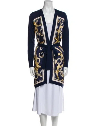 Pre-owned L'agence Printed Evening Jacket In Blue