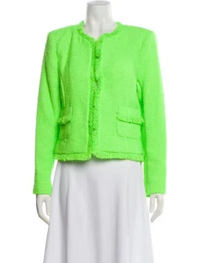 Pre-owned L'agence Printed Evening Jacket W/ Tags In Green