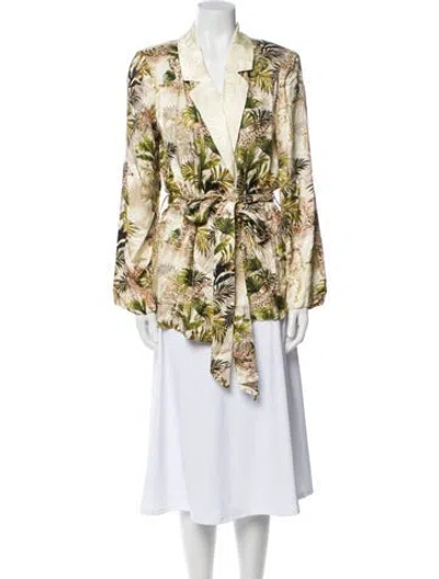 Pre-owned L'agence Printed Evening Jacket W/ Tags In Neutral