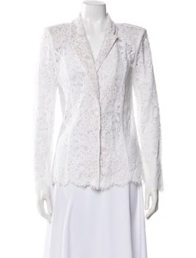 Pre-owned L'agence Printed Evening Jacket In White