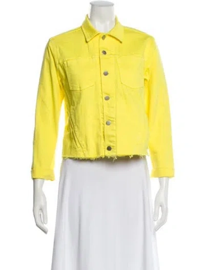 Pre-owned L'agence Printed Evening Jacket In Yellow