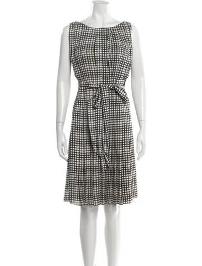 Pre-owned L'agence Printed Knee-length Dress In Multi