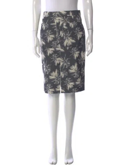 Pre-owned L'agence Printed Knee-length Skirt In Black