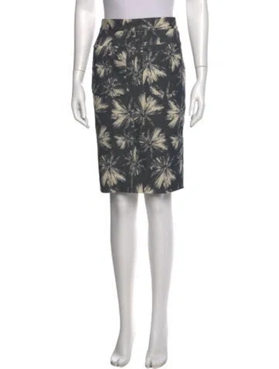 Pre-owned L'agence Printed Knee-length Skirt In Blue