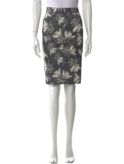 Pre-owned L'agence Printed Knee-length Skirt In Gray