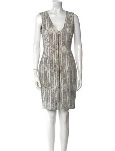 Pre-owned L'agence Printed Mini Dress In Black