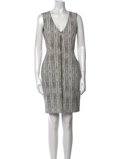 Pre-owned L'agence Printed Mini Dress In Black