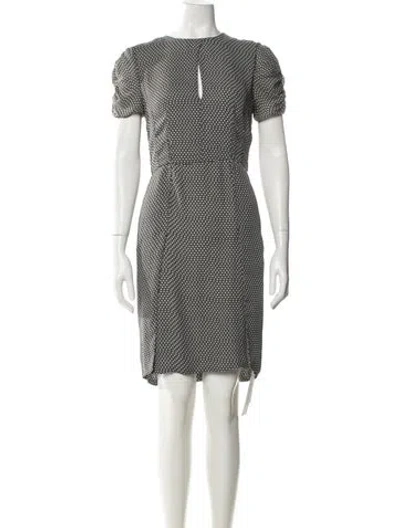 Pre-owned L'agence Printed Mini Dress In Black