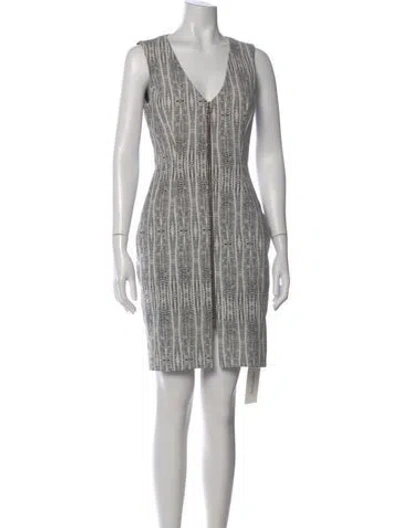 Pre-owned L'agence Printed Mini Dress In Black
