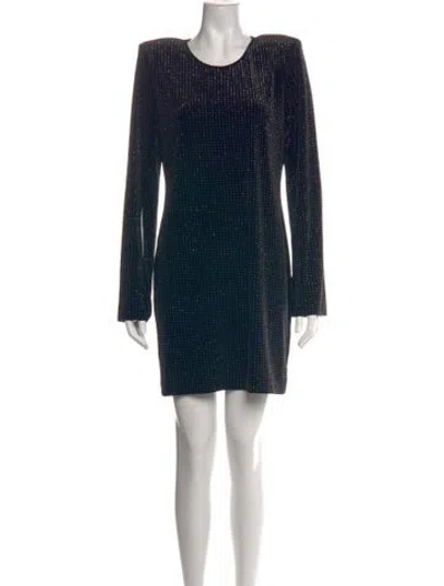 Pre-owned L'agence Printed Mini Dress In Black
