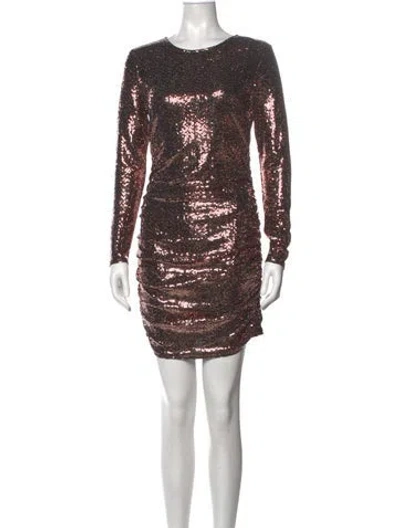 Pre-owned L'agence Printed Mini Dress In Black