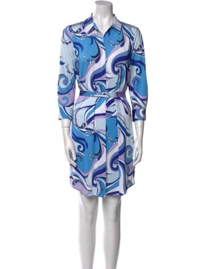 Pre-owned L'agence Printed Mini Dress In Multi