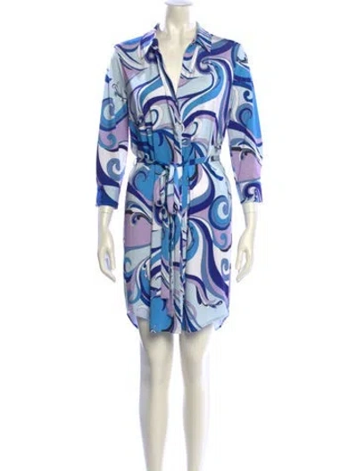 Pre-owned L'agence Printed Mini Dress In Multi