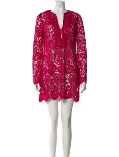Pre-owned L'agence Printed Mini Dress In Pink