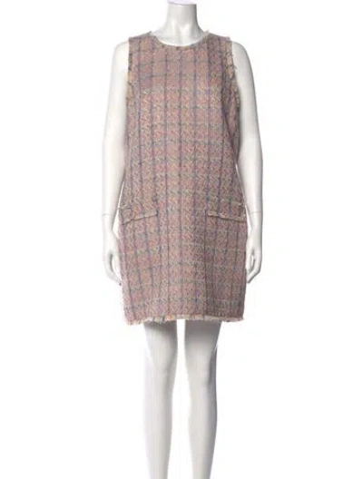 Pre-owned L'agence Printed Mini Dress In Pink