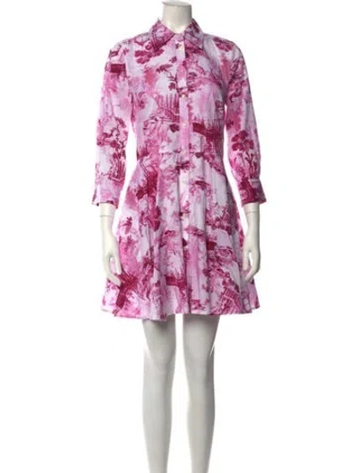 Pre-owned L'agence Printed Mini Dress In Pink